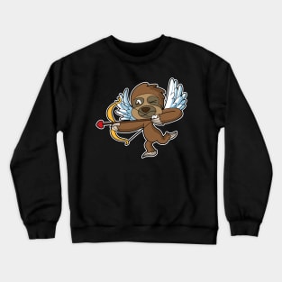 Cupid Sloth Valentine's Day Crewneck Sweatshirt